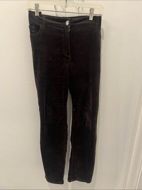 Dark Brown Cotton Velveteen Jeans